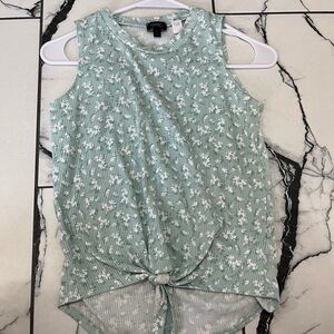 Daytrip Mint Green Floral Tank Top